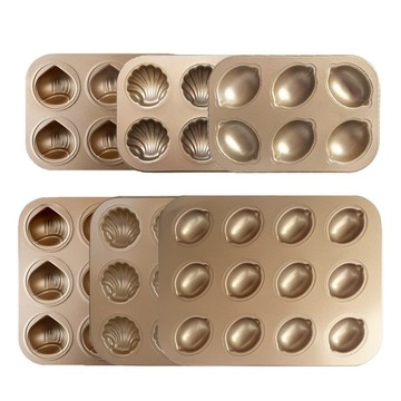 【現貨】檸檬型蛋糕模 金色 6/12連檸檬慕斯戚風蛋糕模 法式布丁甜品模 Dhome