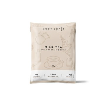 Body Goals 多效乳清蛋白飲-英式奶茶口味 隨手包60入組(31g/包60包/盒)