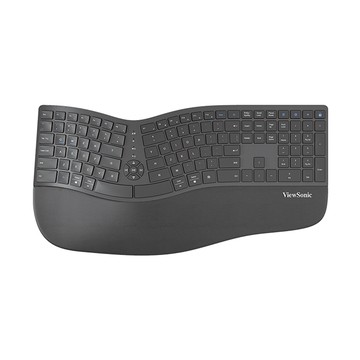 ViewSonic 優派 人體工學藍牙無線薄膜鍵盤  KW980  黑色  製造商軸