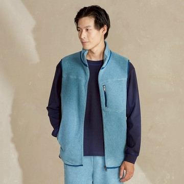 男裝 | 搖粒絨背心-暮光綠