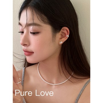 Pure Love樂芙 /正韓 銀飾【S925純銀】E0851簡約純銀耳針鏤空星星耳環 耳夾(一對) / 二款