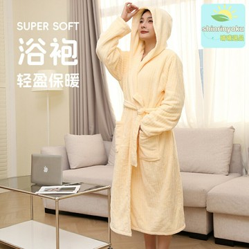 【吸水速幹】珊瑚絨浴袍 成人浴袍 加厚浴袍 長款浴袍 浴衣 可穿浴巾 加長加大設計 柔軟親膚 男女通用 秋冬保暖