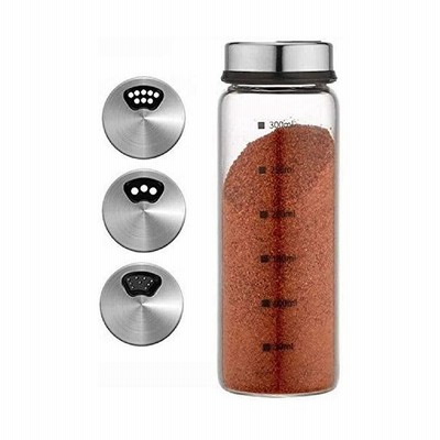 調味料ボトル 砂糖容器 砂糖塩容器 スパイスボトル 調味料容器 耐熱ガラス 調味料瓶 調味料容器 大穴 中穴 小穴が選べます 300ml B0b 通販 Lineポイント最大get Lineショッピング
