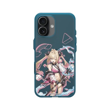 iPhone 17 Clear (相機按鈕) 夜幕藍 - 瑟拉斯蒂歐 - 白白虹 - 戰術泳裝白比手機殼殼