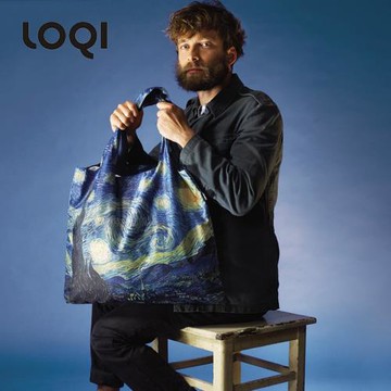 德國LOQI博物館梵高環保袋便攜購物袋單肩旅行輕便折疊包星空合集