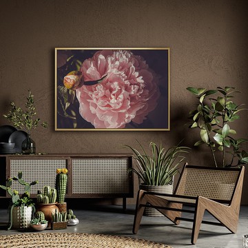 嬌艷牡丹 - 花卉掛畫/新年花卉裝飾掛畫/插花攝影/客廳掛畫