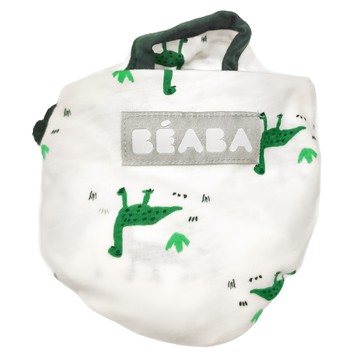 BEABA 寶寶吸水圍兜 - 恐龍 100%純棉 套頭式設計好穿脫  1件