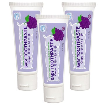 KU.KU Duckbill 酷咕鴨 葡萄口味幼兒牙膏 天然木糖醇 不含氟化物  50g  3條