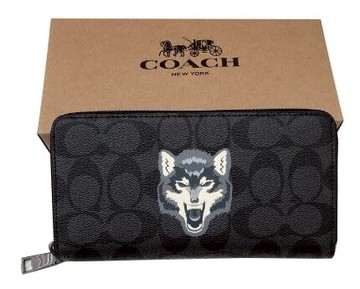 ~雪黛屋~COACH 長夾國際正版保證進口防水防刮皮革U型拉鍊包覆型主袋附品證購證塵套提袋等候10-15日C315201