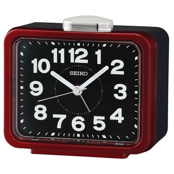 SEIKO 精工 響鈴 滑動式秒針 鬧鐘(QHK062R)紅/8.9X10.9cm