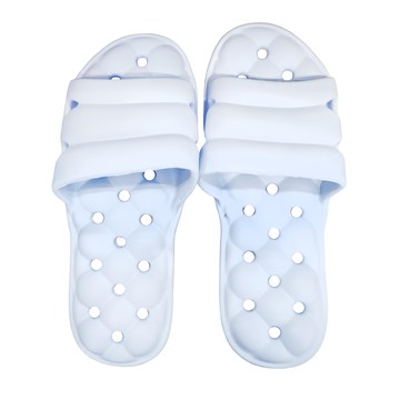 城市漫遊 摺疊拖鞋 防滑  L  藍色