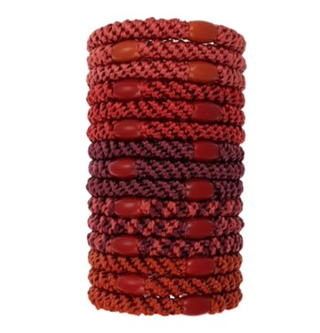 美國 L. Erickson 彈力髮圈- Pomegranate 粗款髮圈 分裝5入 不咬髮 名牌髮圈【南風百貨】