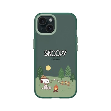 iPhone 15 Clear 憂墨綠 - 史努比 Snoopy - 露營趣