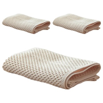蜂巢紋純棉抹布 米色  340 x 340mm  1組
