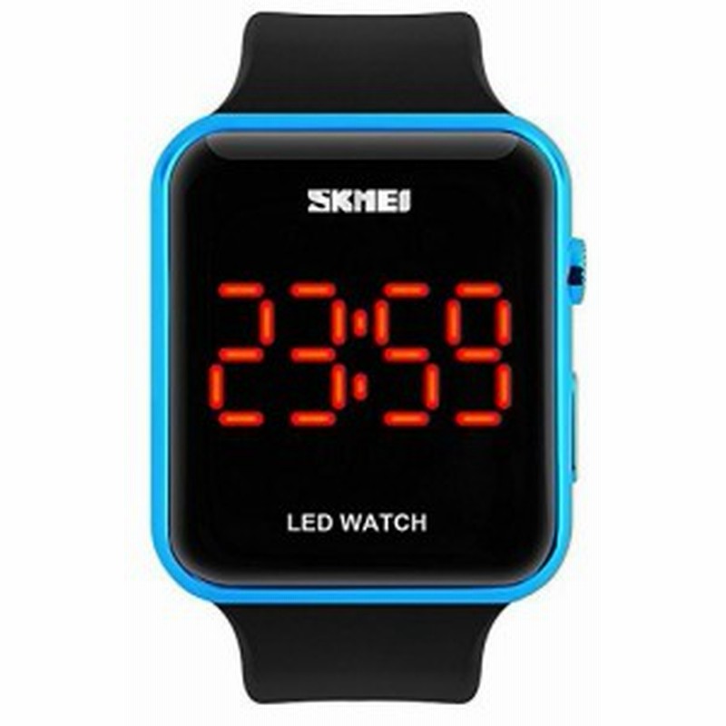 Gosasaユニセックスメンズレディースシンプルデザインスクエアダイヤルゴムバンドデジタルled腕時計 通販 Lineポイント最大1 0 Get Lineショッピング