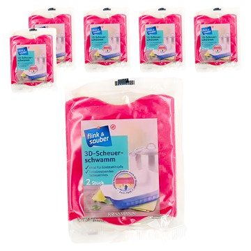 flink&sauber 3D結構 鍋具專用菜瓜布  12個