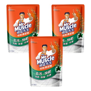 Mr Muscle 威猛先生 地板清潔劑補充包 森林芬多精  1.8L  3包