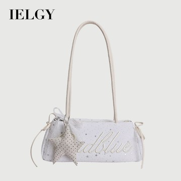 IELGY 甜美少女單肩腋下包 通勤百搭手提法棍包