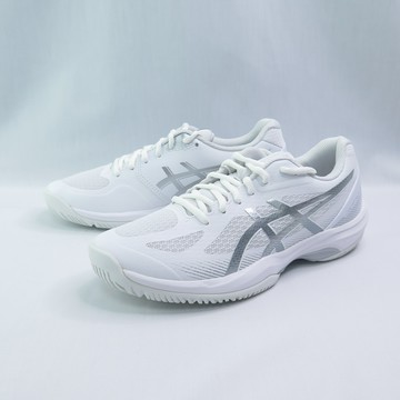 ASICS 1072A112102 COURT HUNTER FF 男女 羽球鞋 白x銀【iSport愛運動】