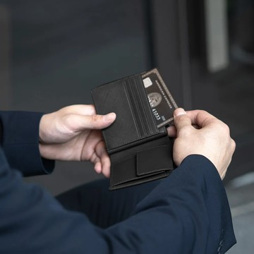 【BRAUN BUFFEL 德國小金牛】台灣總代理 尚恩A 4卡零錢袋皮夾-黑色/BF354-315-BK