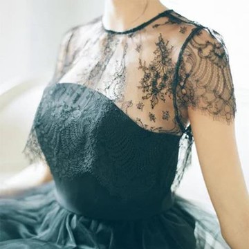 蕾絲衫吊帶連衣裙罩衫圓領短袖歐美風禮服女小衫旅拍婚紗透視上衣