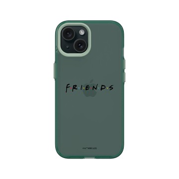 iPhone 15 Clear 憂墨綠 - Friends - 六人行Logo(黑）