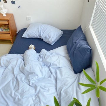 ins床品四件套純棉全棉100床單學生宿舍床上三件套夏季夏被套