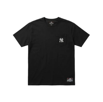MLB 短T 紐約洋基隊 黑色 口袋LOGO 短袖 T恤 MLBTS500001-BK1