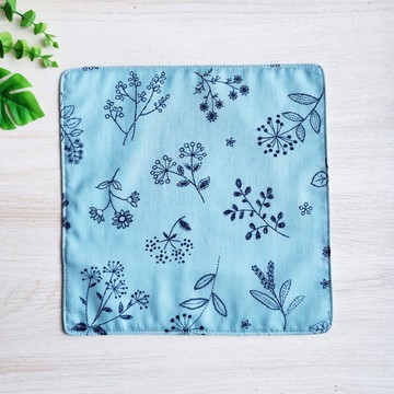 日本純棉手帕=藍調花語