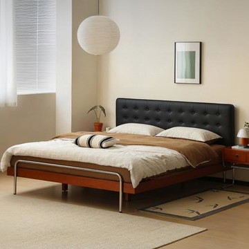 IDEA 5尺雙人皮質床架/房間套組3件組(床頭+床底)