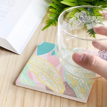 蕨色陶瓷杯墊2.0 - 瓦葦/和煦款 | 杯墊 吸水杯墊 陶瓷 隔熱墊 杯