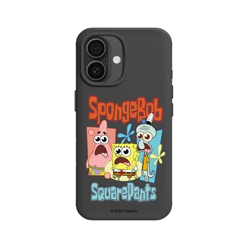 iPhone 16 SolidX 黑 - 海綿寶寶 SpongeBob - 驚呆了