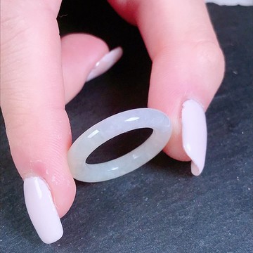 冰種翡翠戒指戒圈 | 國際10圍 | 天然緬甸玉翡翠A貨 | 送禮