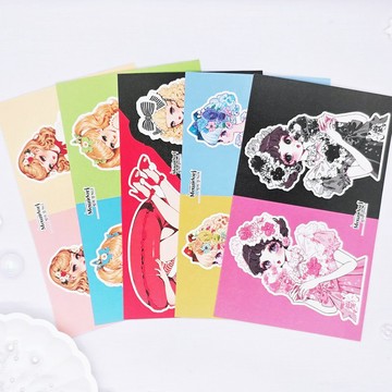 夏日女孩紙質貼紙