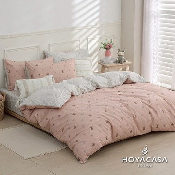 HOYACASA 精梳棉兩用被床包組(天絲入棉30%)｜純真時代｜(單人/雙人/加大)