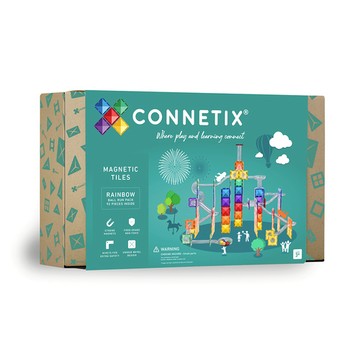 澳洲Connetix｜彩虹磁力積木-滾球軌道組(92pc)