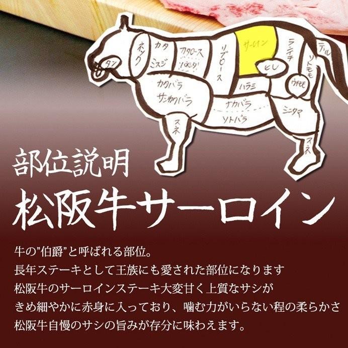 牛肉松阪牛 A5 サーロインステーキ 200g×2枚 ステーキ肉 送料無料 高級 御歳暮ギフト 敬老の日 肉 ステーキ グルメ 松坂牛ギフト