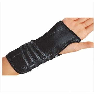 Wrist Splint CinchLock Suede / Flannel Right Hand Black Large 1 Each by DJO