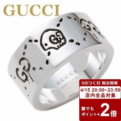 グッチ 指輪 リング メンズ レディース グッチゴースト Gucci 太め 大きいサイズ 親指 シルバー バレンタイン 通販 Lineポイント最大get Lineショッピング