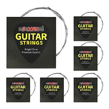 Core Electric Guitar Strings, Pack Pure Nickel Guitar Strings .009-.042 Guitar Strings Electric String in Set GS EL NK