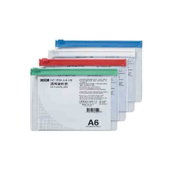 【COX 三燕】A6 橫式 透明 資料套 顏色隨機 12個 /包  NO.150H