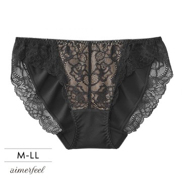 aimerfeel-女用內褲蕾絲2三角內褲-黑色2-170720-BL2