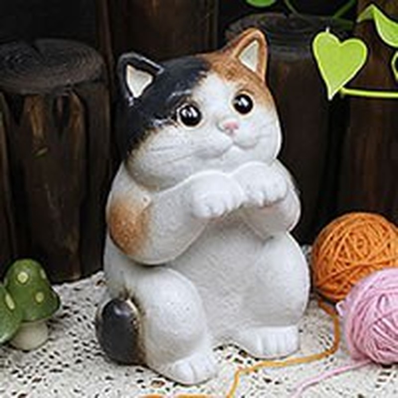 陶器 可愛い猫の置物 ねこ 置物 雑貨 ネコ ねこ 信楽焼 置物 しがらき 焼き物 ギフト インテリア和風 手作り 通販 Lineポイント最大1 0 Get Lineショッピング