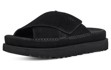 UGG GOLDENSTAR CROSS SLIDE BLACK WOMEN
