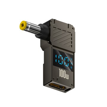 Kamera 100W 5.5*2.5 數顯PD誘騙轉接頭 Type-C母座轉DC公頭  筆電*電源 20V/5A
