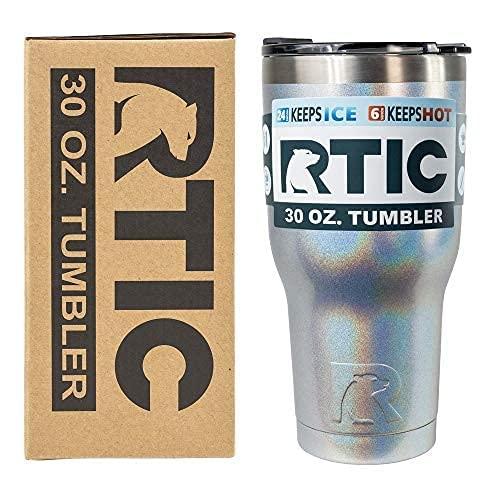 RTIC 30 OZ INSULATED TUMBLER STAINLESS STEEL COFFEE TRAVEL MUG WITH LID, SPILL PROOF, HOT BEVERAGE AND COLD, PORTABLE THERMAL CUP FOR CAR, CAMPIN