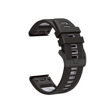 【ibits】Garmin Fenix8 雙色快拆矽膠錶帶 替換腕帶 適用 Fenix7x/7pro/6x/5x 22/26mm