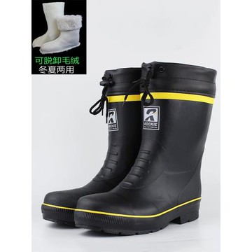 春夏時尚橡膠男雨鞋帶鋼頭短筒中筒防砸耐磨勞保安全男士雨靴