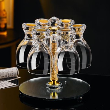 輕奢高檔精釀金箔啤酒杯大容量家用網紅創意扎啤杯子高顏值冷飲杯