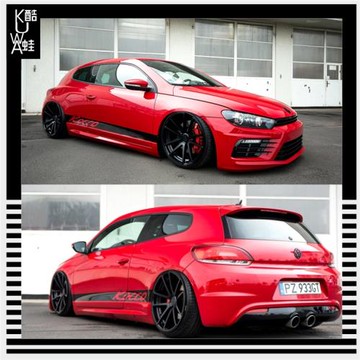 適用于大眾尚酷 德國改裝高爾夫全車貼拉花POLO個性裝飾側裙貼紙